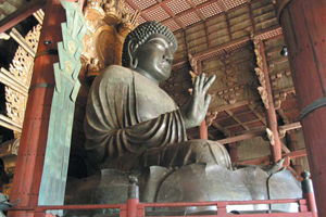 Buddha statue in Todai-ji temple in Japan