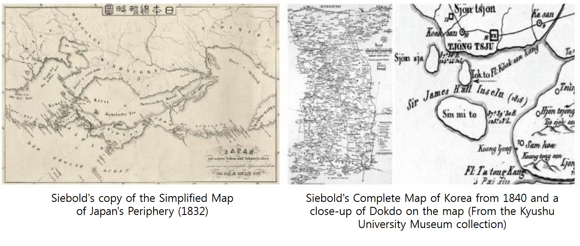 Dokdo in the German Surgeon Siebold's Map