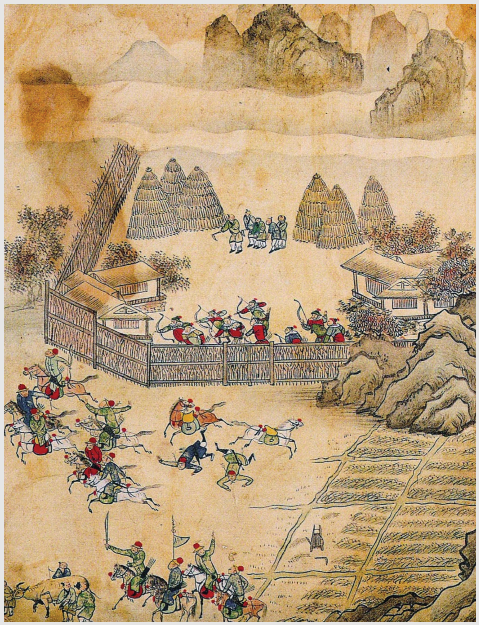 북관유적도첩 중 수책거적도 守柵拒敵圖 고려대학교 박물관